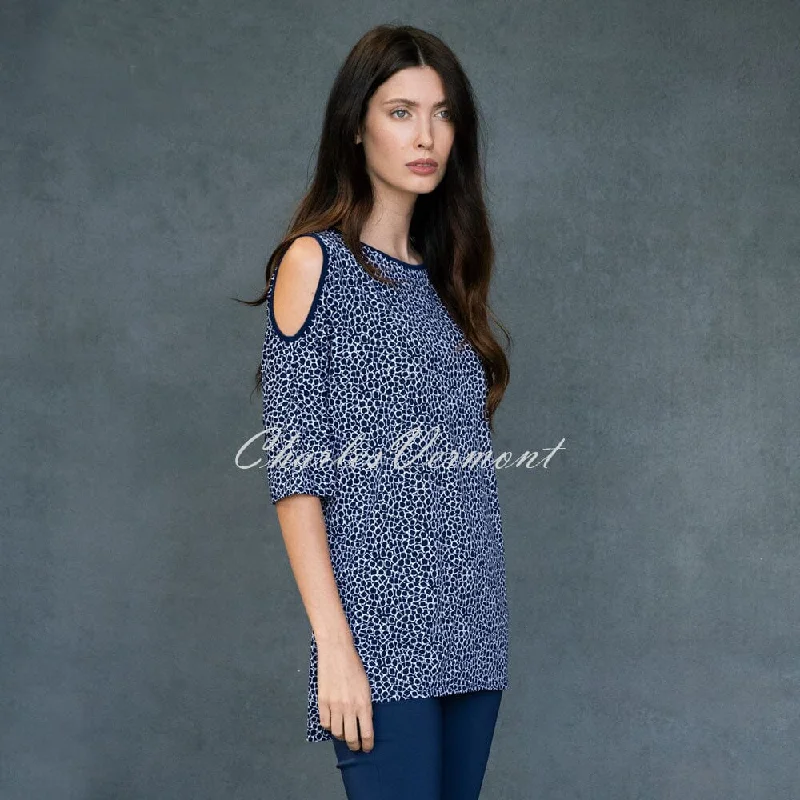 Weekend Savings Spectacle Marble Tunic – Style 6194-103 (Navy / White)