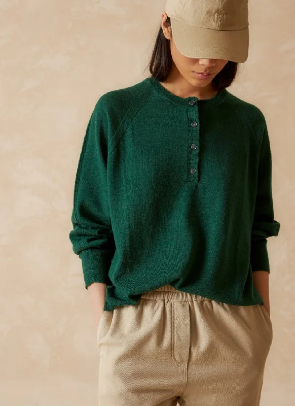 Deal Zone Indi & Cold Lightweight Merino Henley Sweater