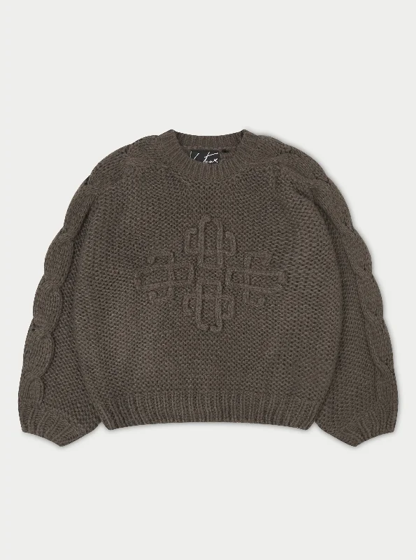 Overstock EMBLEM OVERSIZED KNIT JUMPER - COCOA