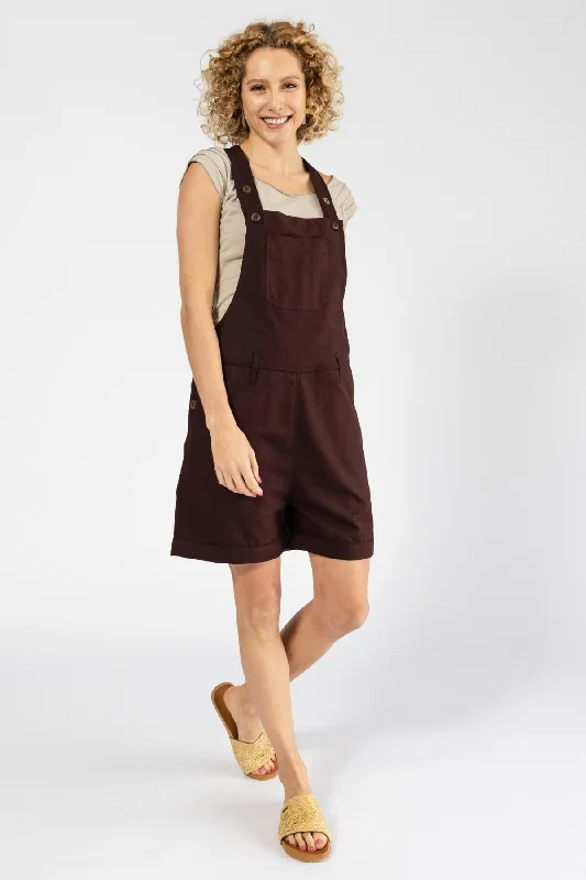 Grand Opening Sale Short Traveller Overalls - Chocolate