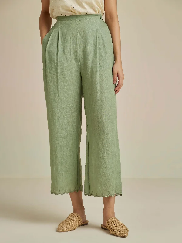 Can't Resist Moss Linen Pants