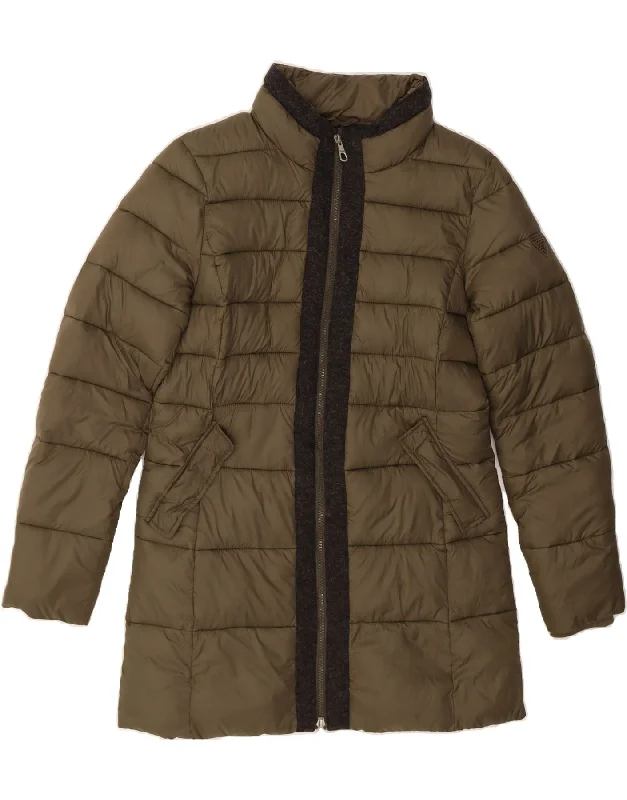 Time-Limited Offer GUESS Womens Padded Coat UK 14 Medium Khaki Polyamide
