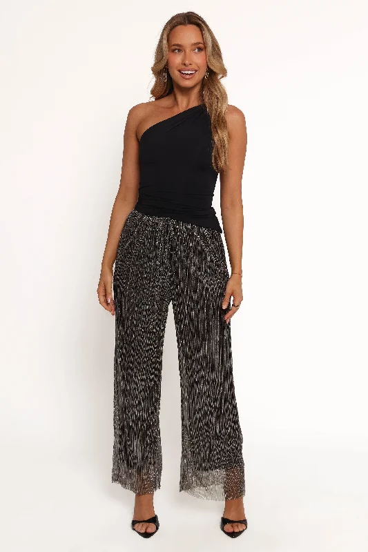 Weekend Savings Extravaganza Nila Sheer Pant - Black Gold