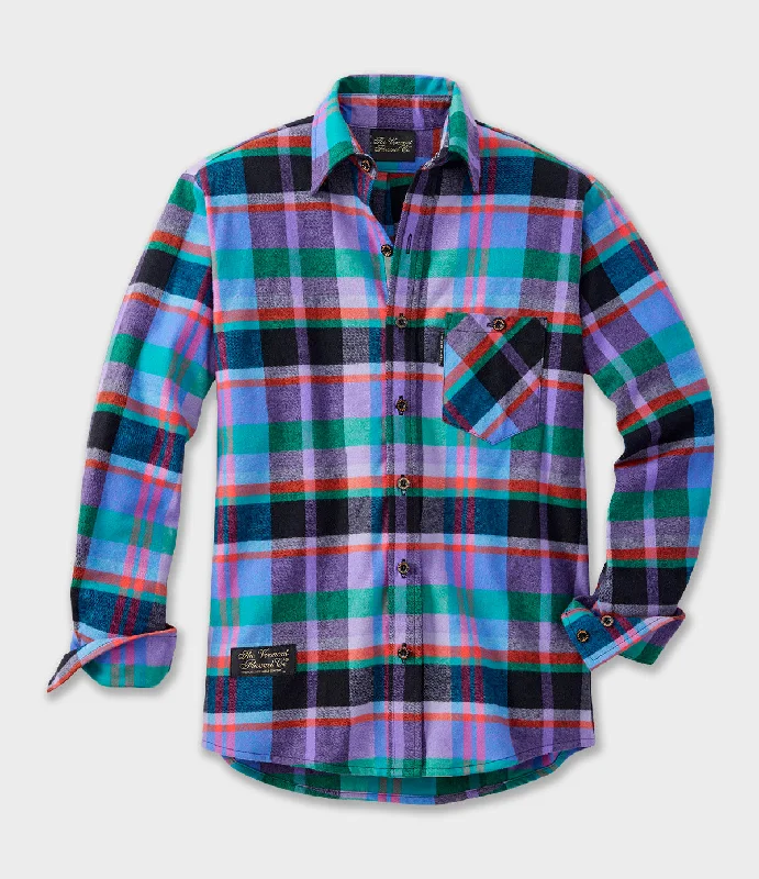 Midnight Madness Fitted Flannel Shirt - Garden Island