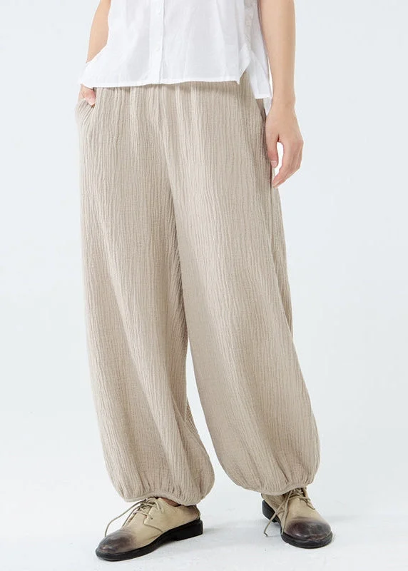 Deal of the Week Loose Cotton Linen Comfy Solid Color Lantern Pants