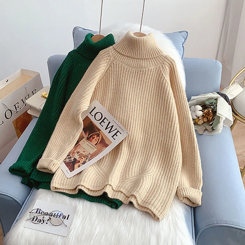 Weekend Offers That Shine Lazy thickened foreign style knitted bottomed Shirt Top 5206