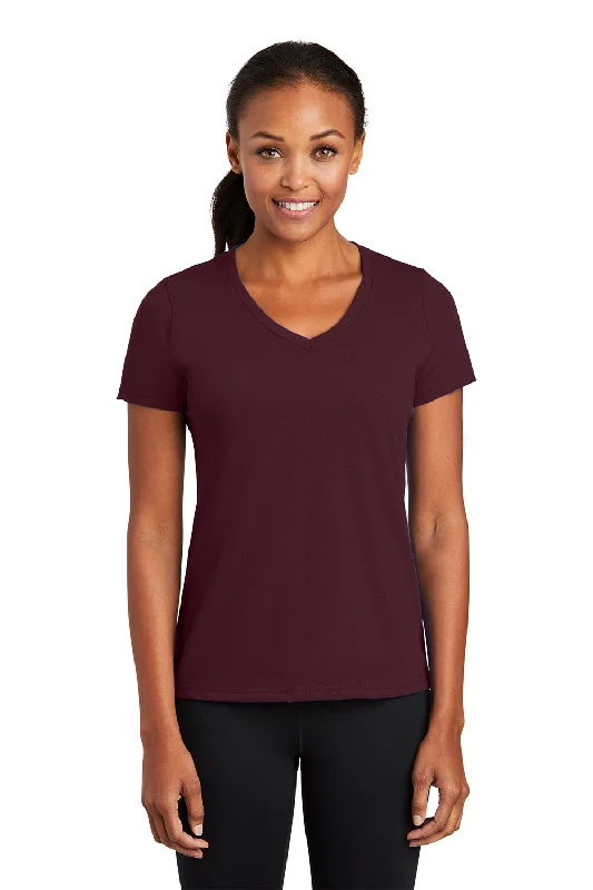 Weekend Savings Sensation Port & Company Womens Dry Zone Performance Moisture Wicking Short Sleeve V-Neck T-Shirt - Athletic Maroon Weekend Savings Sensation Port & Company Womens Dry Zone Performance Moisture Wicking Short Sleeve V-Neck T-Shirt - Athletic Maroon