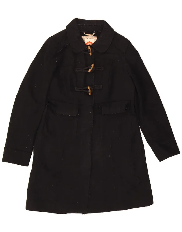 Deal Frenzy WHITE STUFF Womens Duffle Coat UK 10 Small Black Wool
