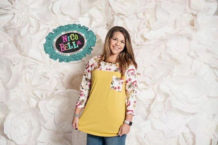 Take Advantage Yellow Color Block Floral Top