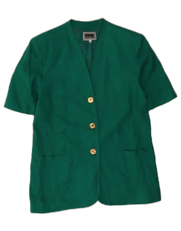 Big Savings LUISA SPAGNOLI Womens 3 Button Short Sleeve Blazer Jacket IT 48 XL Green Big Savings LUISA SPAGNOLI Womens 3 Button Short Sleeve Blazer Jacket IT 48 XL Green