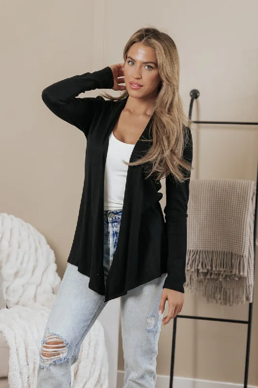 Weekend Deals That Dazzle All Day Every Day Black Cardigan