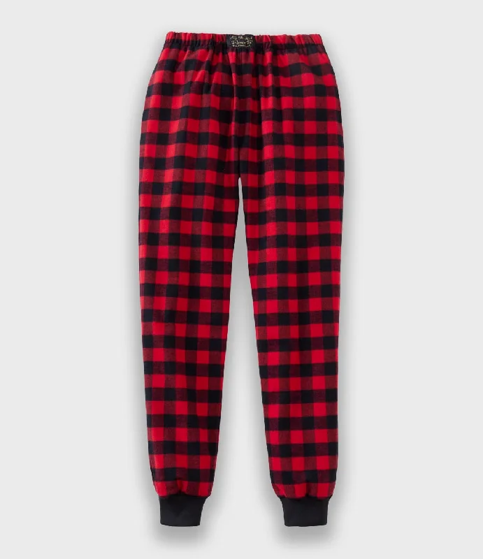 Super Bargain Flannel Jogger Pants - Red Buffalo