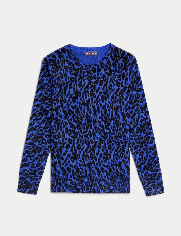 Last Chance Supersoft Animal Print Crew Neck Jumper