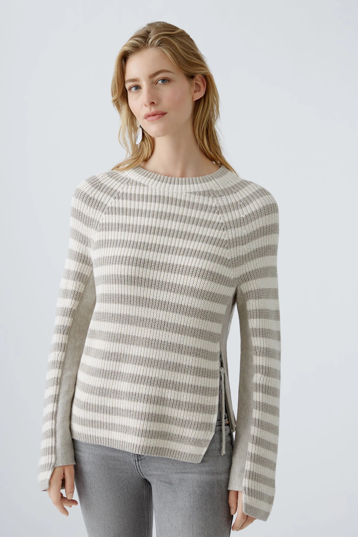 Daily Special Oui Striped Cotton Ruby Sweater