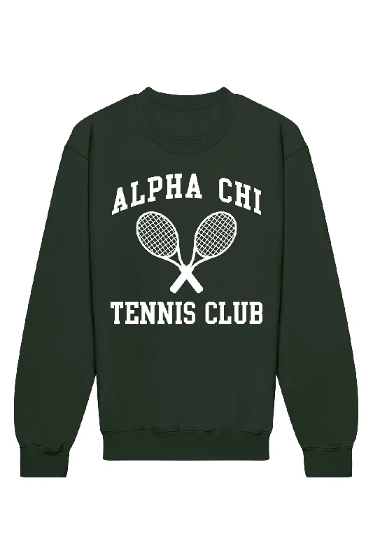 Weekend Bargains to Love Alpha Chi Omega Tennis Club Crewneck Sweatshirt