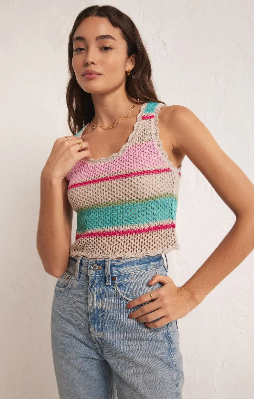 Weekend Offers That Sizzle Sol Stripe Sweater Tank