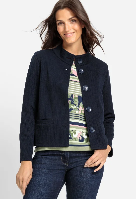 Hurry In Herringbone Cropped Jacket