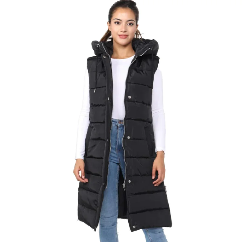 Bonus Savings MRK Luxe Longline Puffer Hooded Gilet