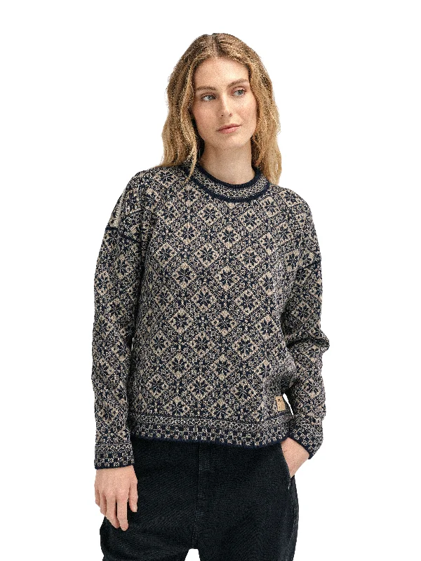 Final Clearance Dale of Norway - Bjorøy Women's Sweater - Mountain stone/Marine/Sand