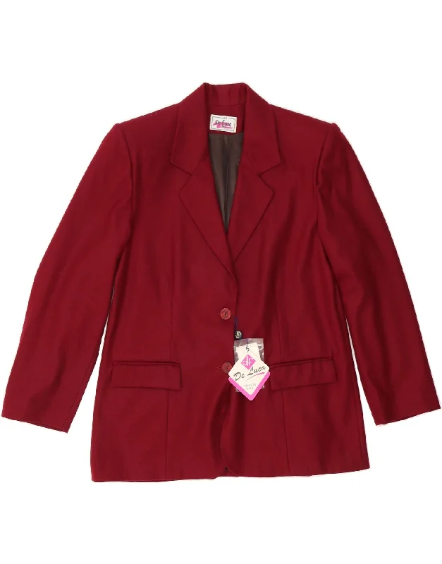 Savings Spectacular VINTAGE Womens 2 Button Blazer Jacket IT 52 2XL Red Wool