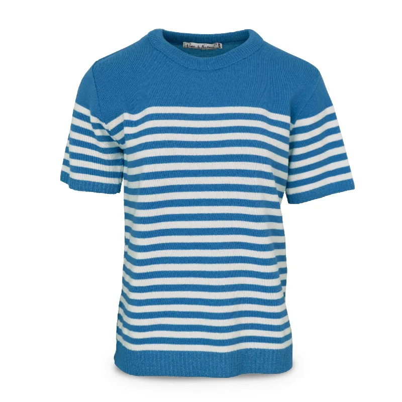 Referral Discount Ladies Stripe Sweater - Blue