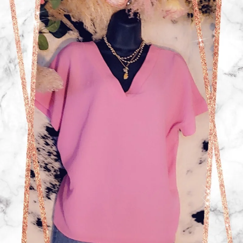 Mega Sale Pink Crinkle Top