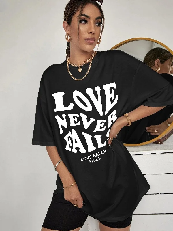 Special Buy Womens Unisex Over Size Printed Black Color Tshirts