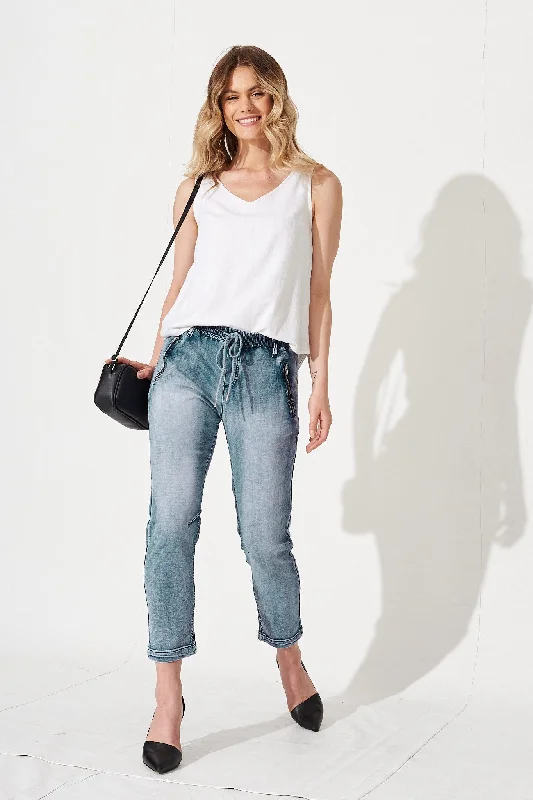 YEAR-End Sale Elissa Pants In Blue Denim