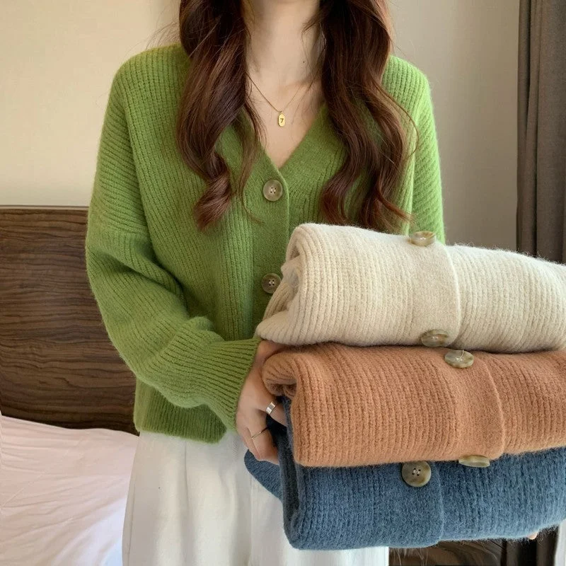 Price Buster Basic Ribbed Knit Cardigan (6 Colors)