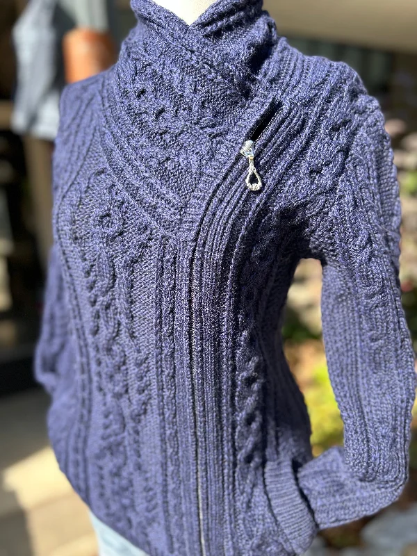 Weekend Deals to Brighten Your Day Aran - Side Zip Cardigan - Night Blue