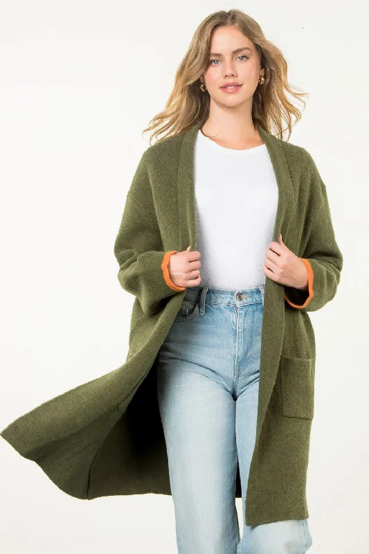 Massive Deals Little Bit More Cardigan - Green