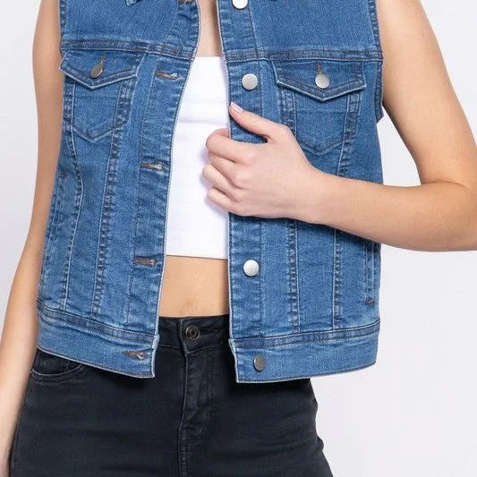 Fantastic Savings Stretch Denim Vest