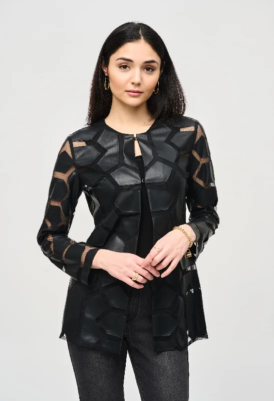 Today’s Special Geometric Pattern Dual Fabric Jacket