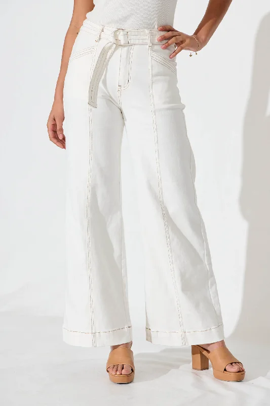 Price Rollback Daria High Rise Wide Leg Jean In White Denim