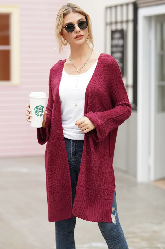 Don’t Miss Out Open Front Long Sleeve Cardigan