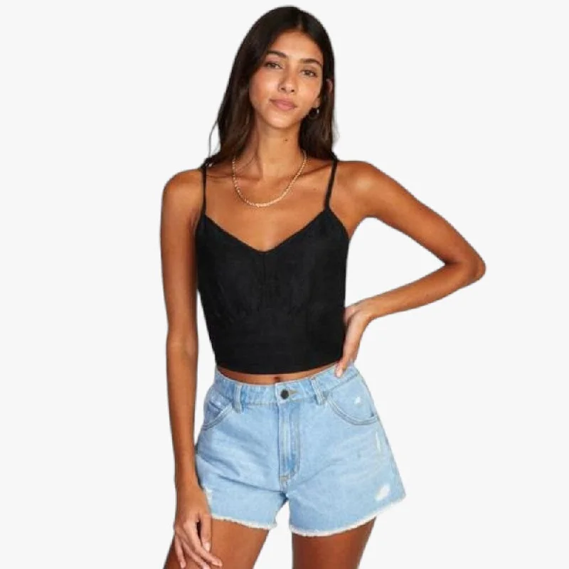Year-End Sale Roxy Womens Good Keepsake Crop Vest Black