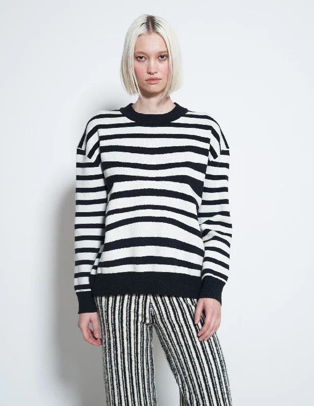 Overstock Sale ANDY SWEATER IN IVORY AND BLACK
