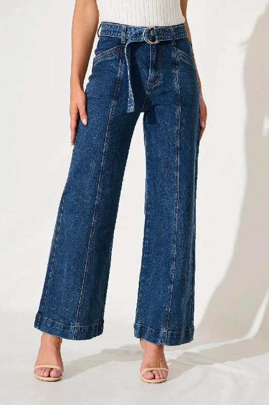 Weekend Deal Daria High Rise Wide Leg Jean In Mid Blue Denim