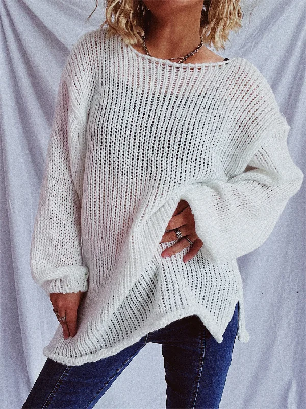 Weekend Offers That Sizzle Boat Neck Dropped Shoulder Sweater