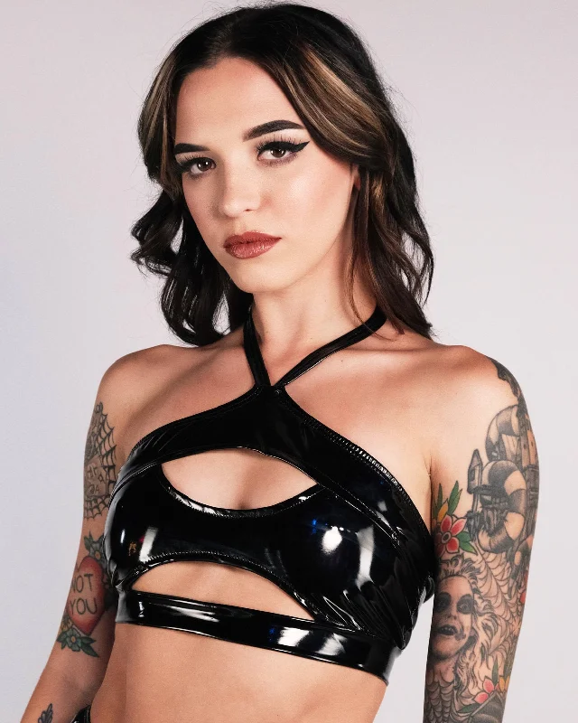 Stock Clearance Calling The Shots Vinyl Cutout Top