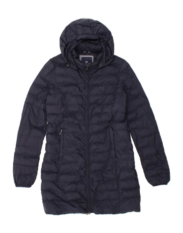 Discount Deals CREW CLOTHING Womens Hooded Padded Coat UK 8 Small Navy Blue Polyester Discount Deals CREW CLOTHING Womens Hooded Padded Coat UK 8 Small Navy Blue Polyester