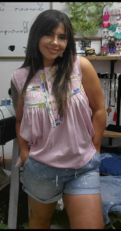 Weekend Discounts to Indulge In Sweetest Smocked Sleeveless Top