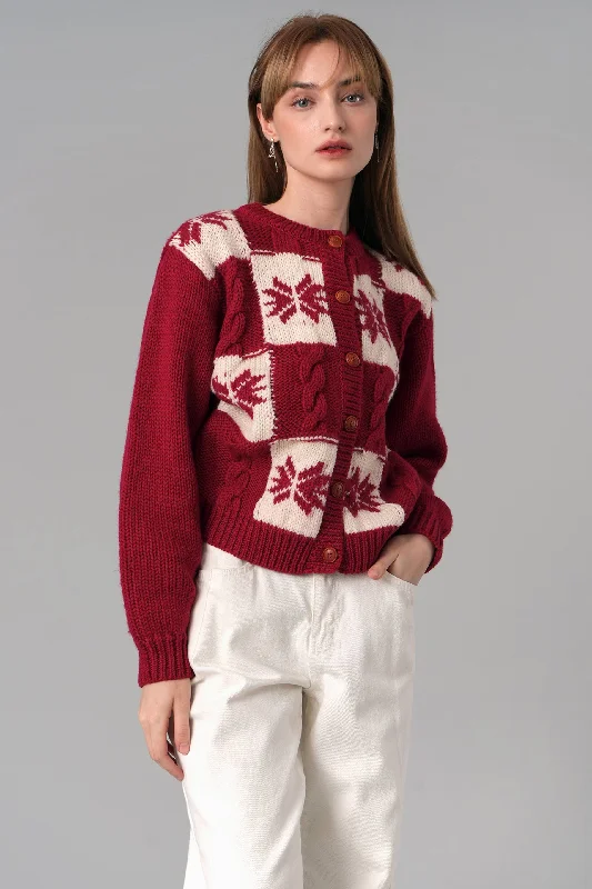 Price Rollback Snowflake Wool Cardigan