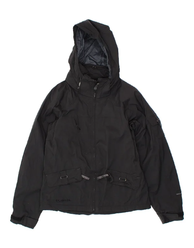 Stock Up and Save COLUMBIA Womens Hooded Windbreaker Jacket UK 10 Small Black Nylon