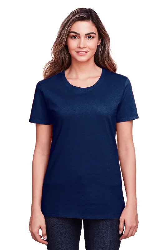 Huge Savings Fruit Of The Loom Womens Iconic Short Sleeve Crewneck T-Shirt - Navy Blue - Closeout Huge Savings Fruit Of The Loom Womens Iconic Short Sleeve Crewneck T-Shirt - Navy Blue - Closeout