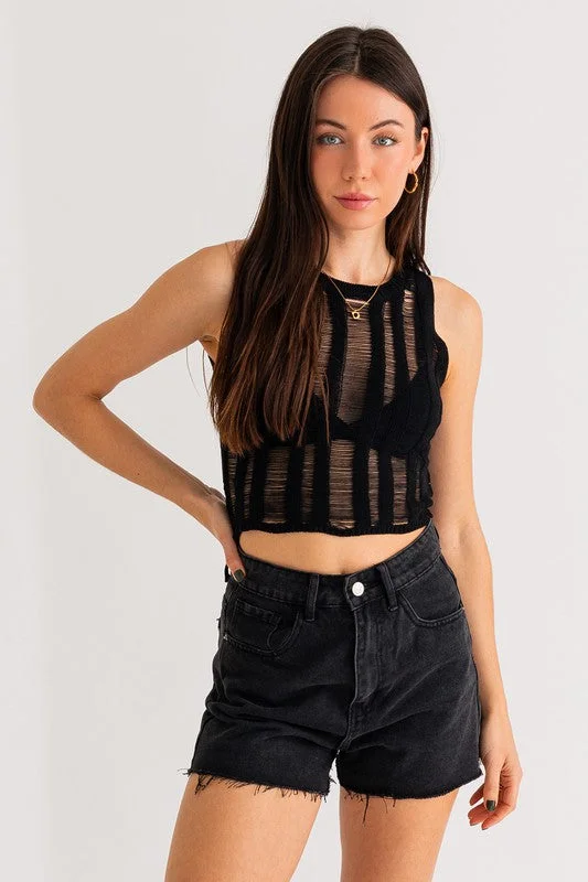 Savings Galore Wild Child Black Cut Out Top