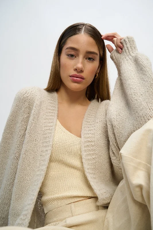 Midnight Sale Noella - Fora Knit Cardigan - Sand
