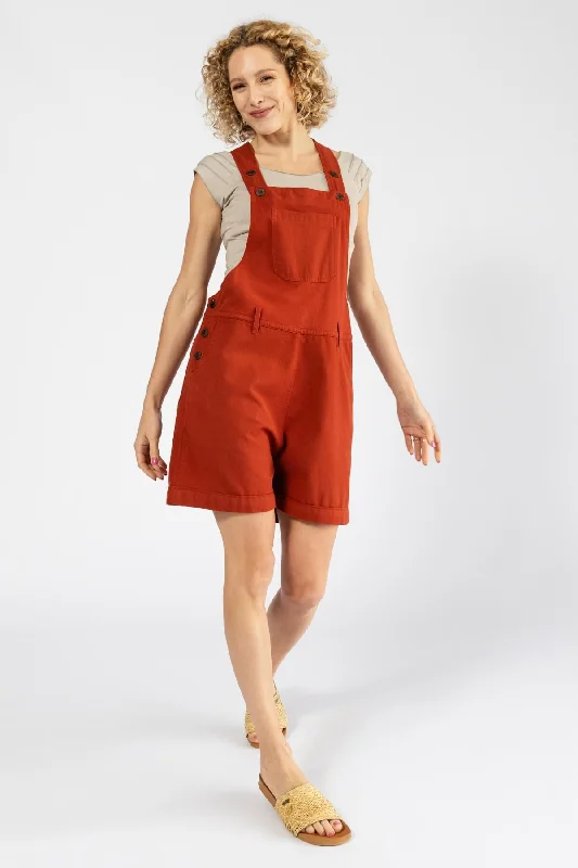 Midnight Sale Short Traveller Overalls - Rust