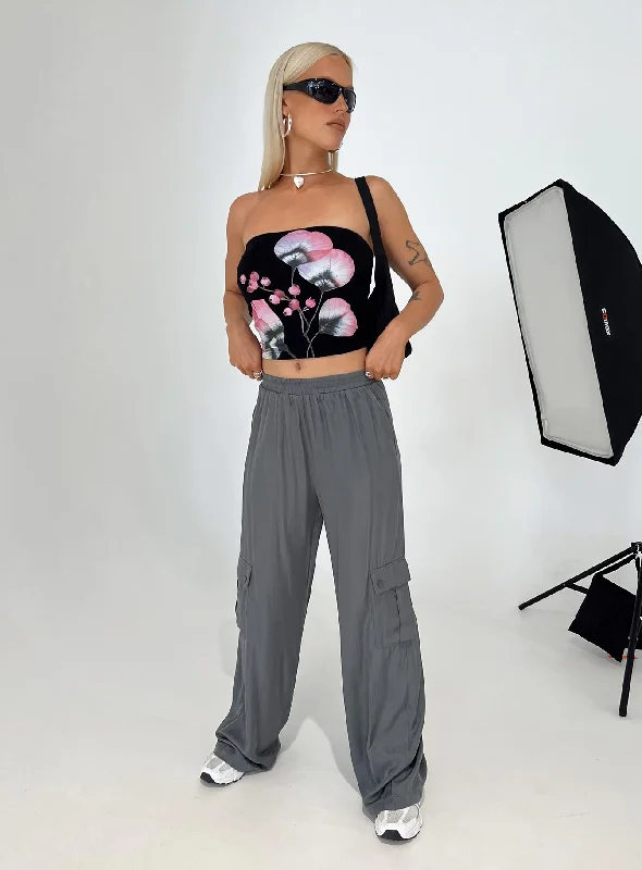 Act Fast Lista Elastic Pocket Pants Steel