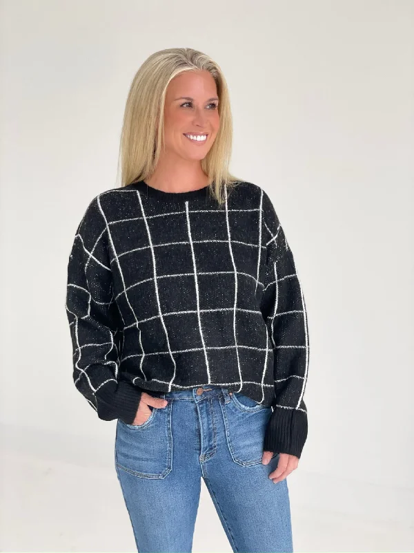 Hurry In On the Grid Sweater